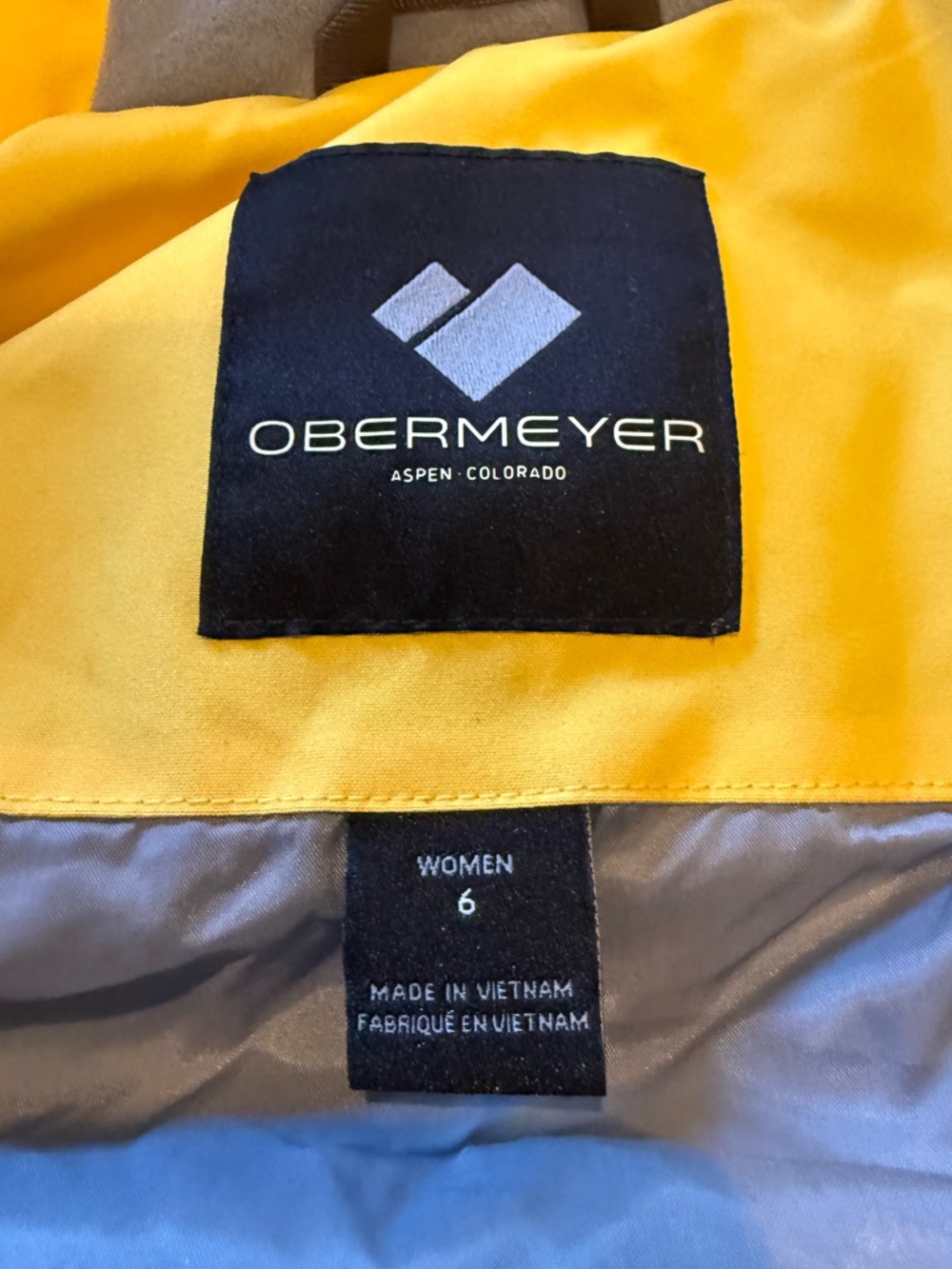 Obermeyer Women's Cosima Down Ski Jacket - Yellow, size 6 - Picture 6 of 11